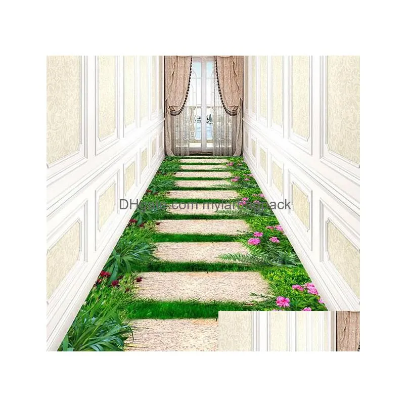 creative flower carpets european hallway doormat living room bedroom mats rugs kitchen stairs carpet anti-skid el
