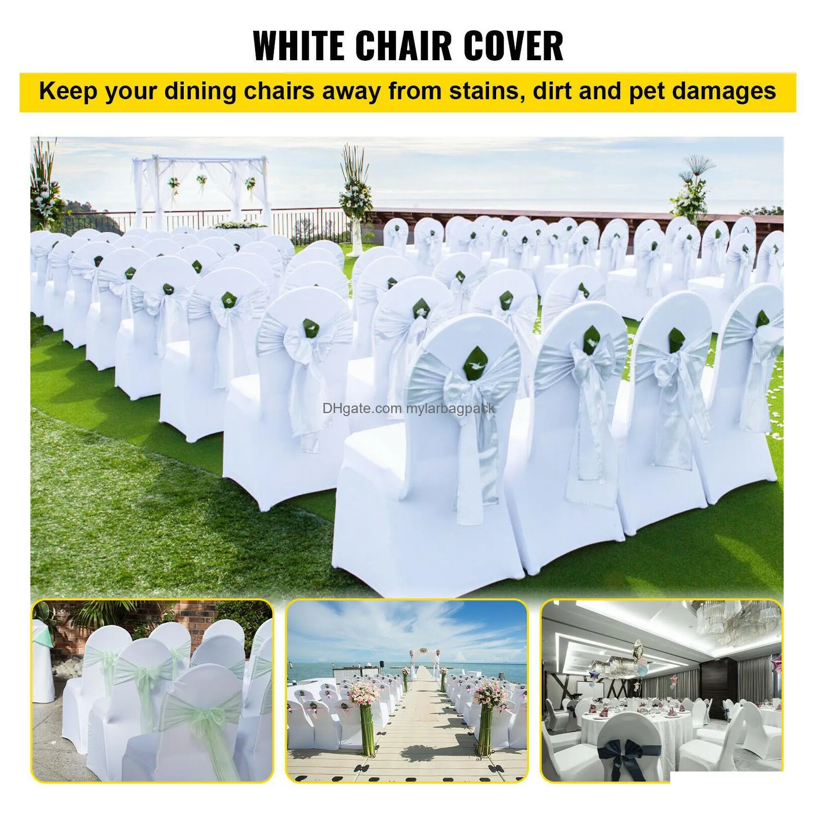 chair covers vevor 50 100pcs wedding chair covers spandex stretch slipcover for restaurant banquet el dining party universal chair cover