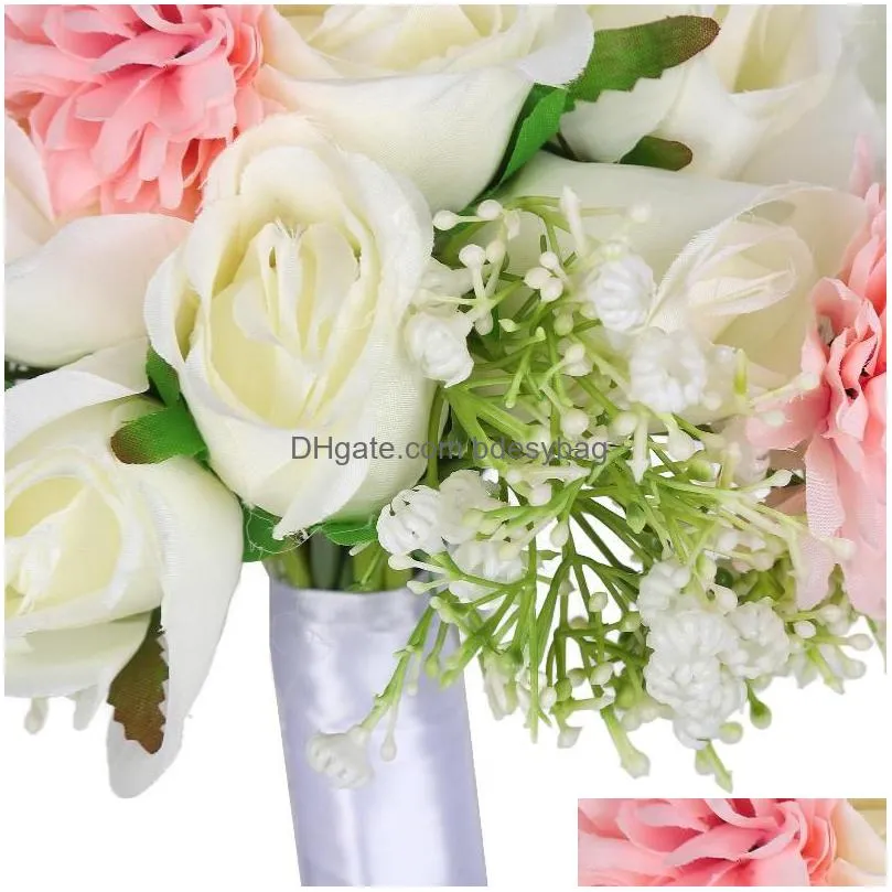 decorative flowers holding flower pure elegant romantic gorgeous wedding bouquet for bedroom office diy arrangement decoration home