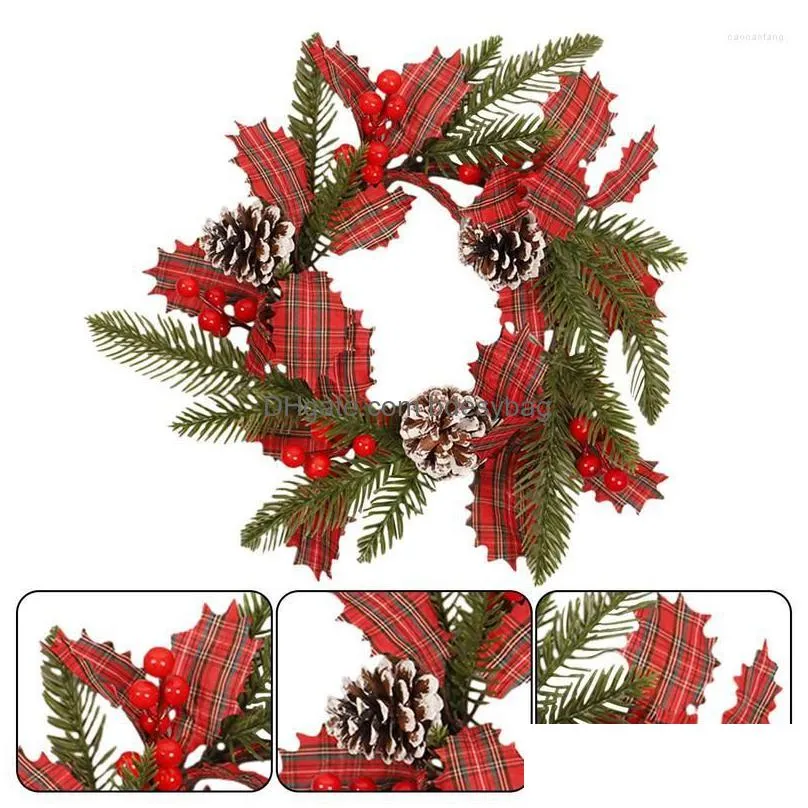 decorative flowers christmas wreaths home decor front door winter wreath with pine cones artificial farmhouse decorations for