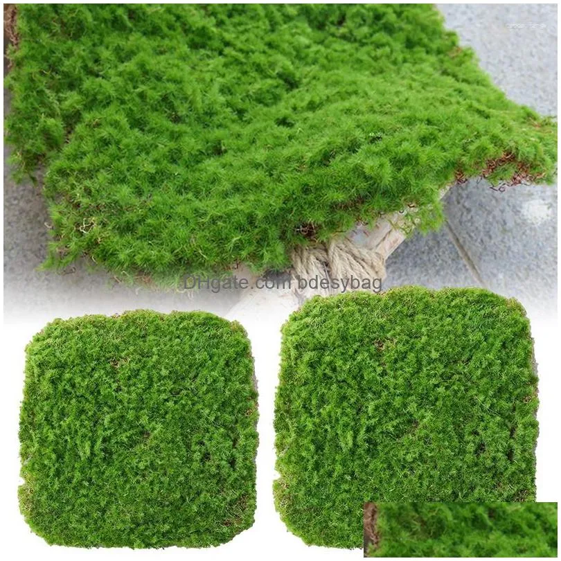 decorative flowers diy home lawn mini garden micro landscape decoration simulation artificial moss grass block fake turf mat wall