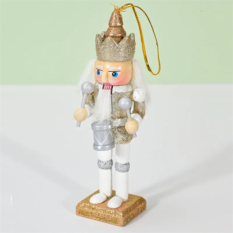 Christmas Wooden Home Decoration 12cm Nutcracker Puppet Soldiers for Christmas Creative Ornaments and Feative and Parrty Christmas Gift