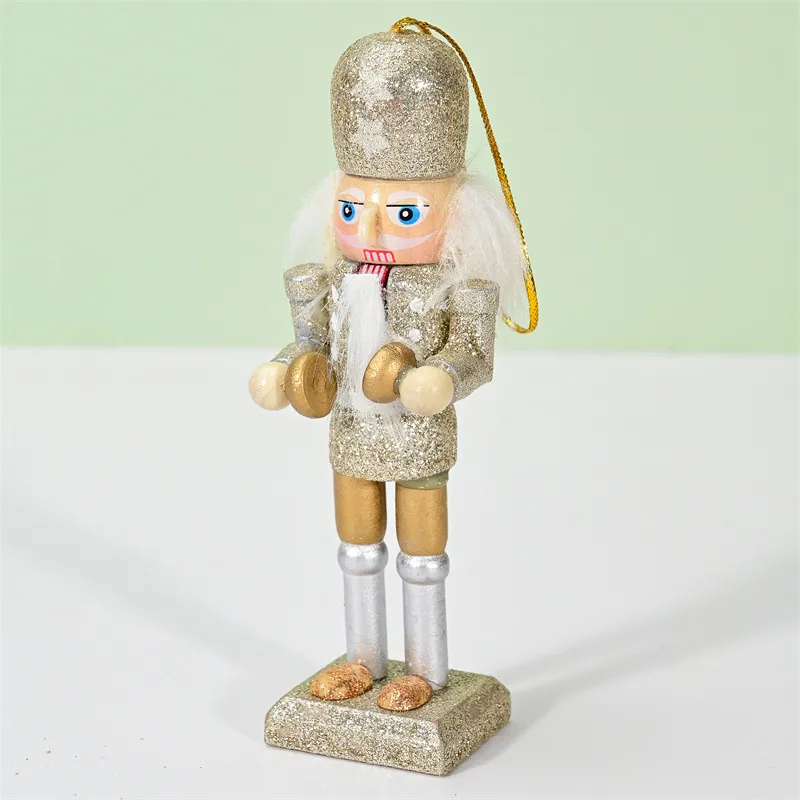 Christmas Wooden Home Decoration 12cm Nutcracker Puppet Soldiers for Christmas Creative Ornaments and Feative and Parrty Christmas Gift