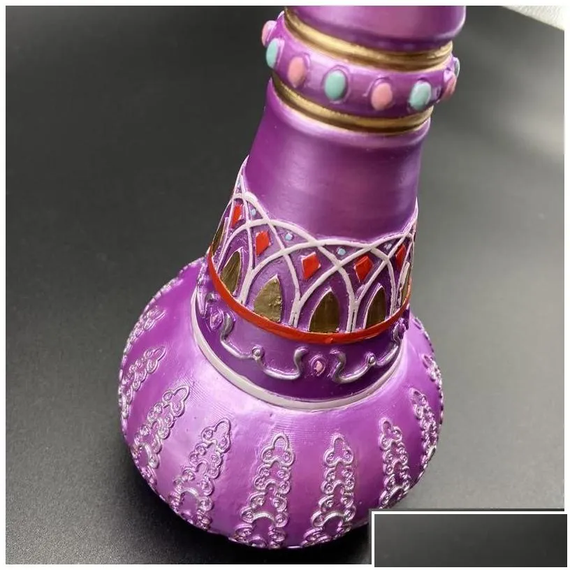 Decorative Objects Figurines Jeannie Bottle Mirrored Rich Purple I Dream Of Genie Draca Resin Handicraft Ornament Drop Delivery Ho
