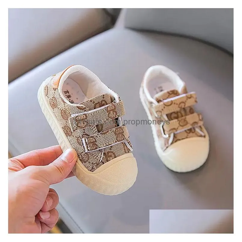 high quality kid canvas shoes sneakers plaid letter children baby shoe boys girls lightweight soft non-slip casual sneakers