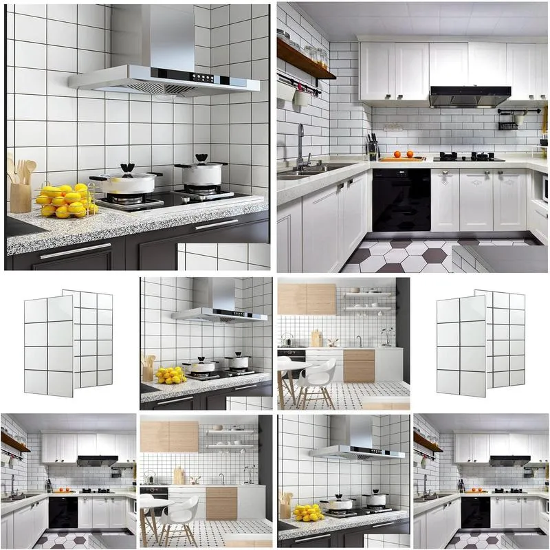 Tiles Black And White Checkered Bricks Bread Bathroom Wall Tiles Nianjiao Nordic Kitchen Home Garden Building Supplies Tiles Flooring Otnqo