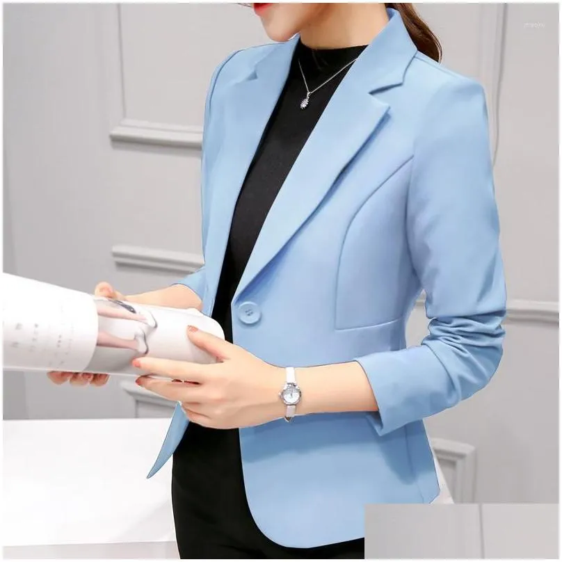 Women`S Suits & Blazers Womens Suits 2023 Winter Bodycon Streetwear Women Blazer Formal Slim Blazers Lady Office Work Suit Pockets Jac Otg4H