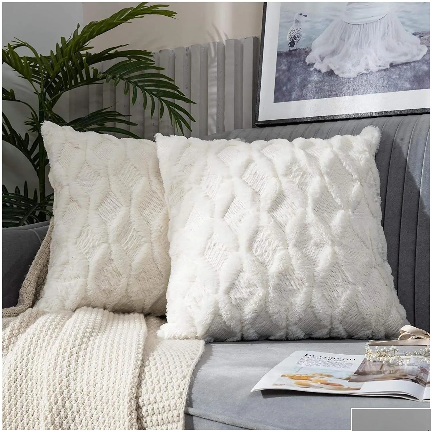 Cushion/Decorative Pillow Cushion Decorative Soft S Cozy Er Home Decor Throw Living Room Bedroom Sofa Christmas Housse De Coussin Dr