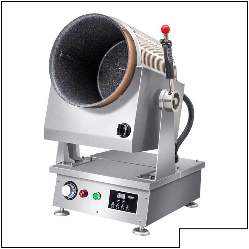 Other Kitchen Dining Bar Helpf Restaurant Gas Cooking Hine Mti Functional Kitchen Robot Matic Drum Wok Cooker Stove Equipment Dro