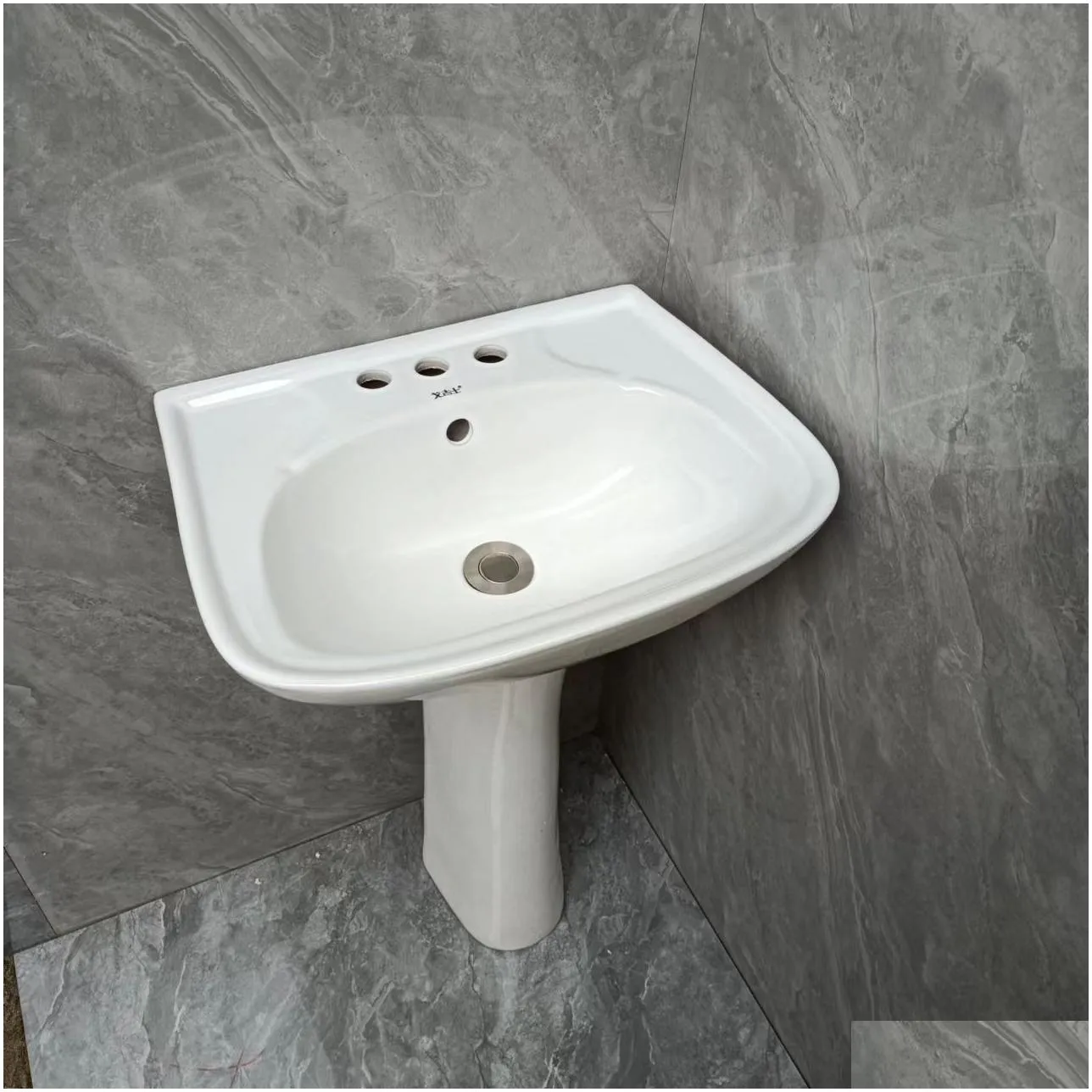 Bathroom Sinks Ceramic Washbasin Bathroom Floor To Single Basin Home Garden Building Supplies Bathroom Fixtures Ot9Jg