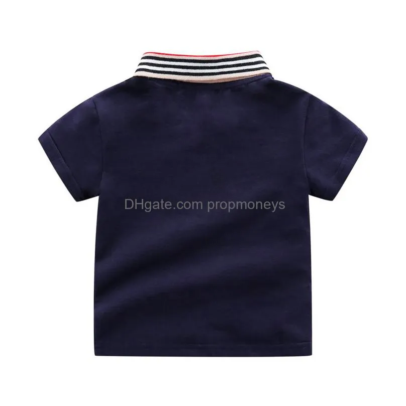 baby boys polo summer t-shirts cotton kids short sleeve t-shirt boy casual turn-down collar shirt children tops tees