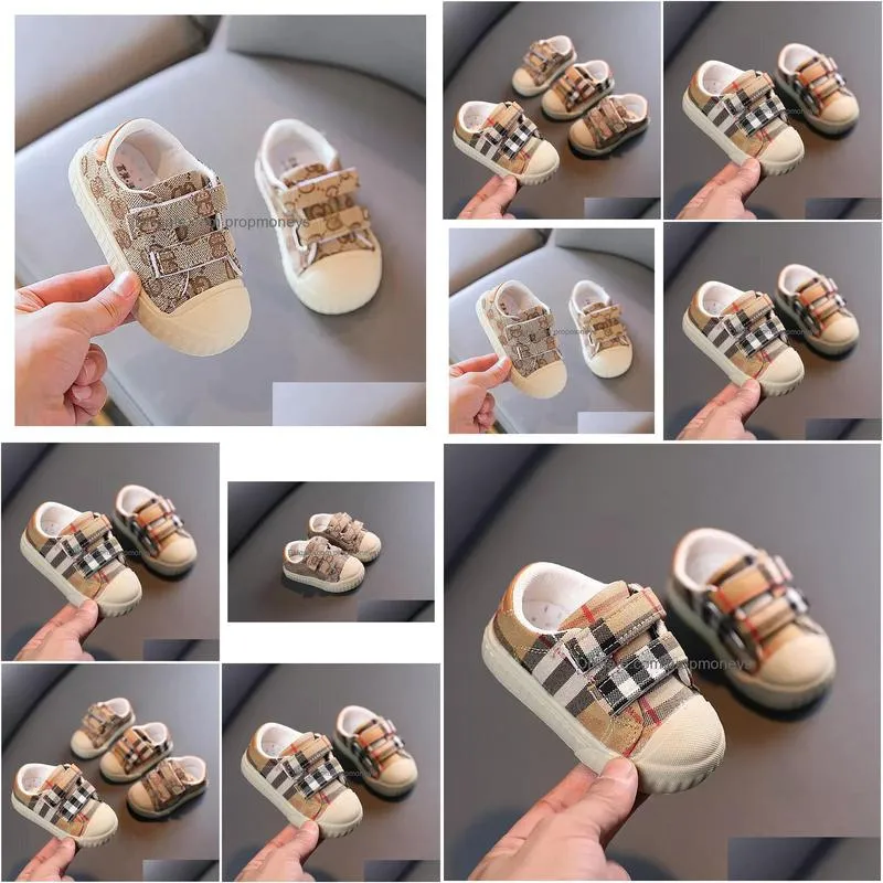 high quality kid canvas shoes sneakers plaid letter children baby shoe boys girls lightweight soft non-slip casual sneakers