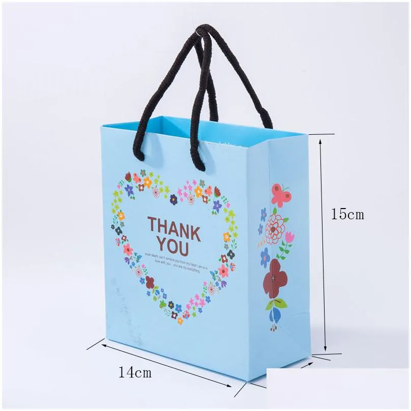 Jewelry Pouches, Bags Wholesale Bk Jewelry Gift Bag For Box Thank You Princess Kraft Paper Pouches Packaging Display Jewelry Jewelry P Dhnmt