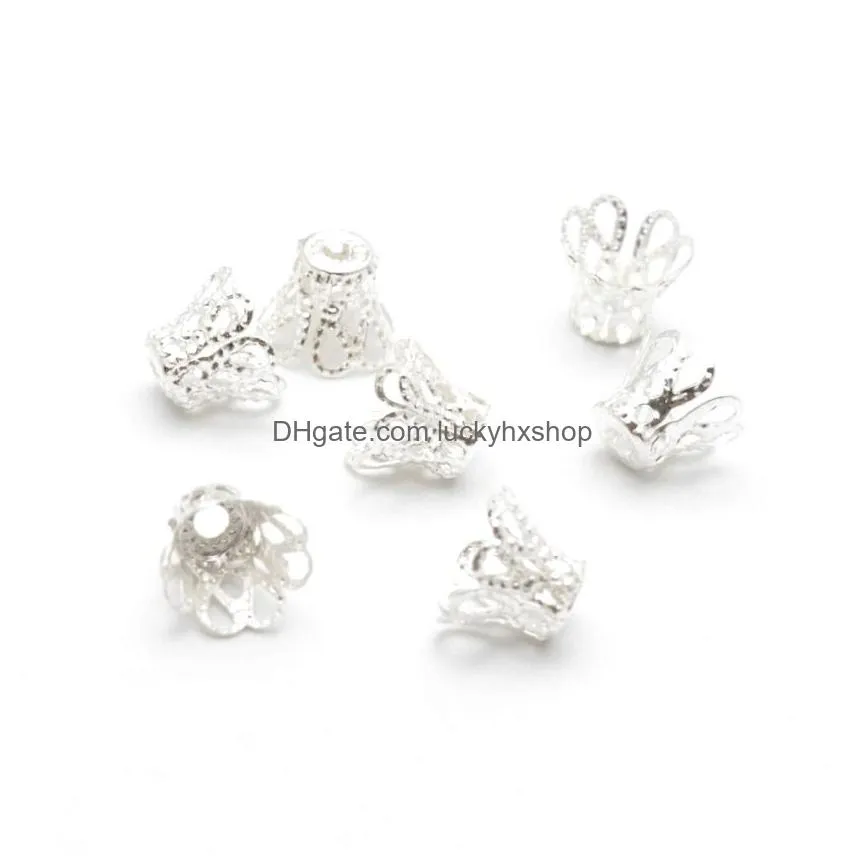 Bead Caps 1000Pcslot Metal Cup Hollow Flower Spacer Beads End Caps Pendant Diy Charms Connectors Jewelry Finding 5X6Mm7504066 Jewelry Dhc5H