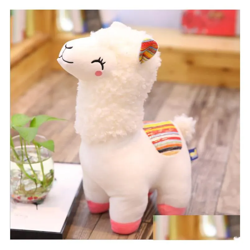 Mascot Christmas Squinted Alpaca Plush Childrens Doll Toy Sheep Pillow Valentines Day Gift