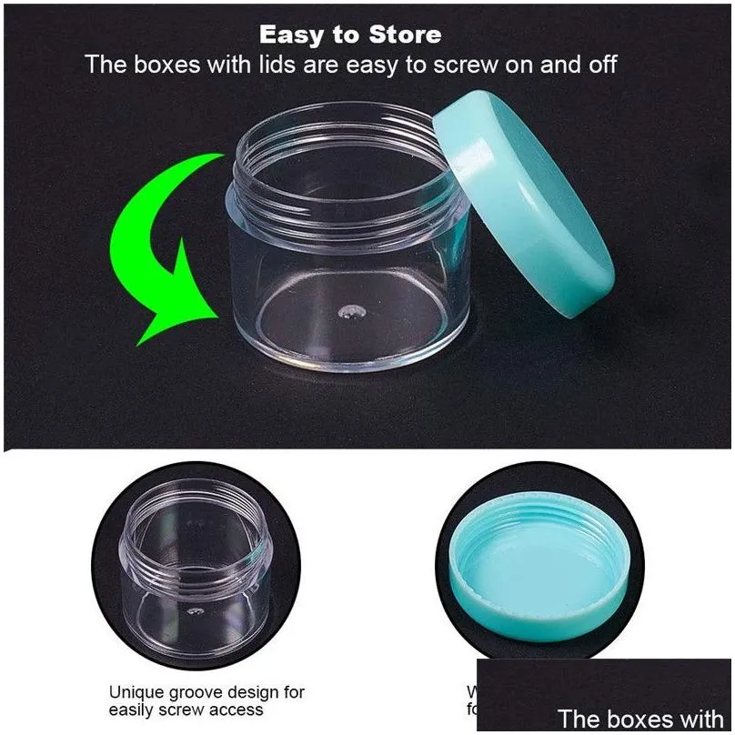 Packing Bottles Wholesale 10G 15G 20G Cosmetic Sample Empty Container Bottle Plastic Pot Jars With Screw Cap Lid Bottles Eye Shadow Ca Dhkhk