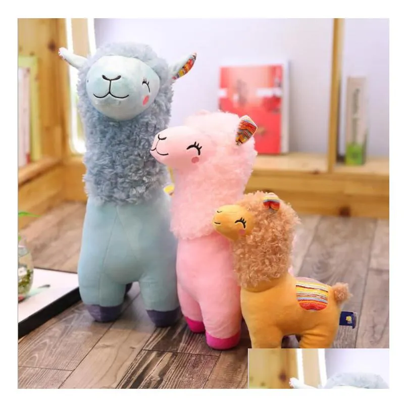 Mascot Christmas Squinted Alpaca Plush Childrens Doll Toy Sheep Pillow Valentines Day Gift