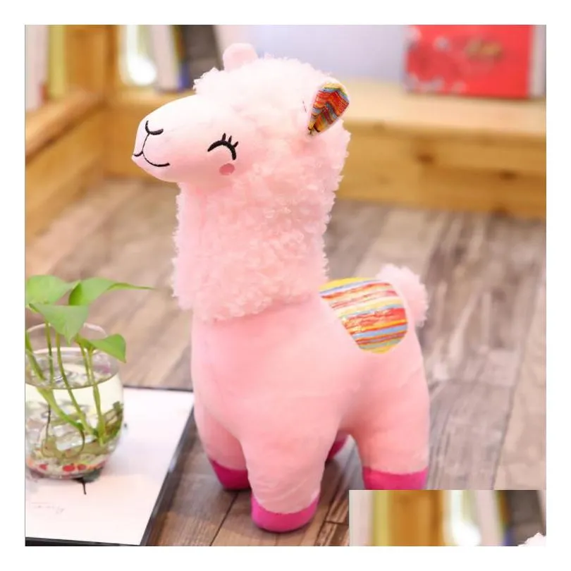 Mascot Christmas Squinted Alpaca Plush Childrens Doll Toy Sheep Pillow Valentines Day Gift