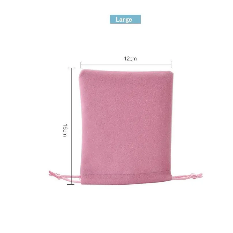 Jewelry Pouches, Bags New Veet Jewelry Dstring Cord Gift Bags Pink Ice Gray Dust Proof Cosmetic Storage Crafts Packaging Pouches For B Dhgmn