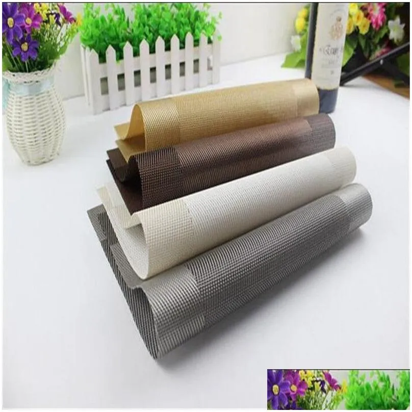 Mats & Pads Washable Pvc Dining Table Mats Heat Resistant Sustainable Placemats Reusable Pad Anti Slip Resturant Kitchen Home Garden K Dhp0I