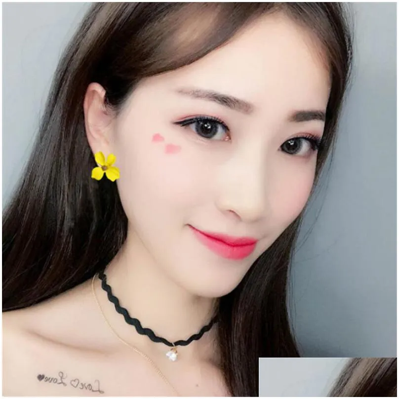 Stud Korean Cute Small Flower Stud Earrings For Women Trendy  And Sweet Statement Earring Girl 2022 Fashion Jewelry Gift Jewelry Dheza