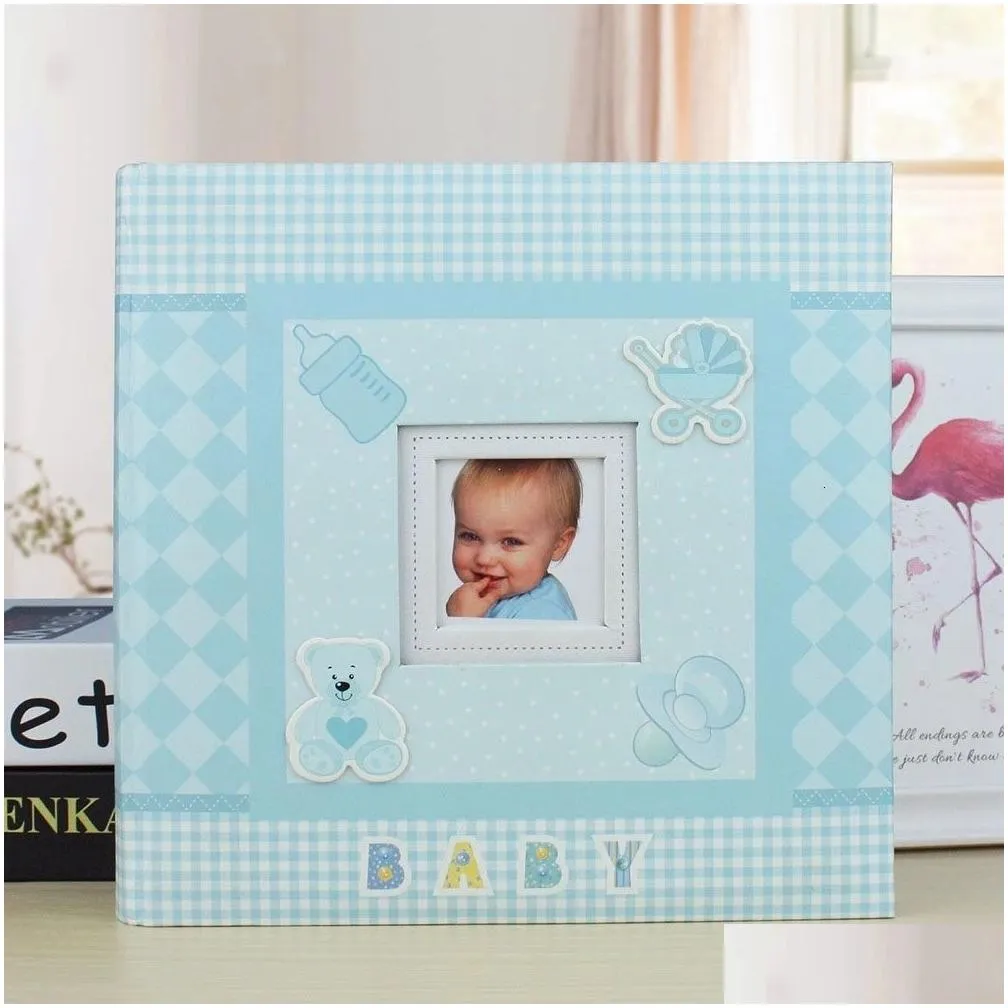 Picture Frames Picture Frames Baby Growth Commemorative Album Garten Graduation Gift Postcard Storage Birthday 6-Inch Po 200 Sheets Ba Dh74S