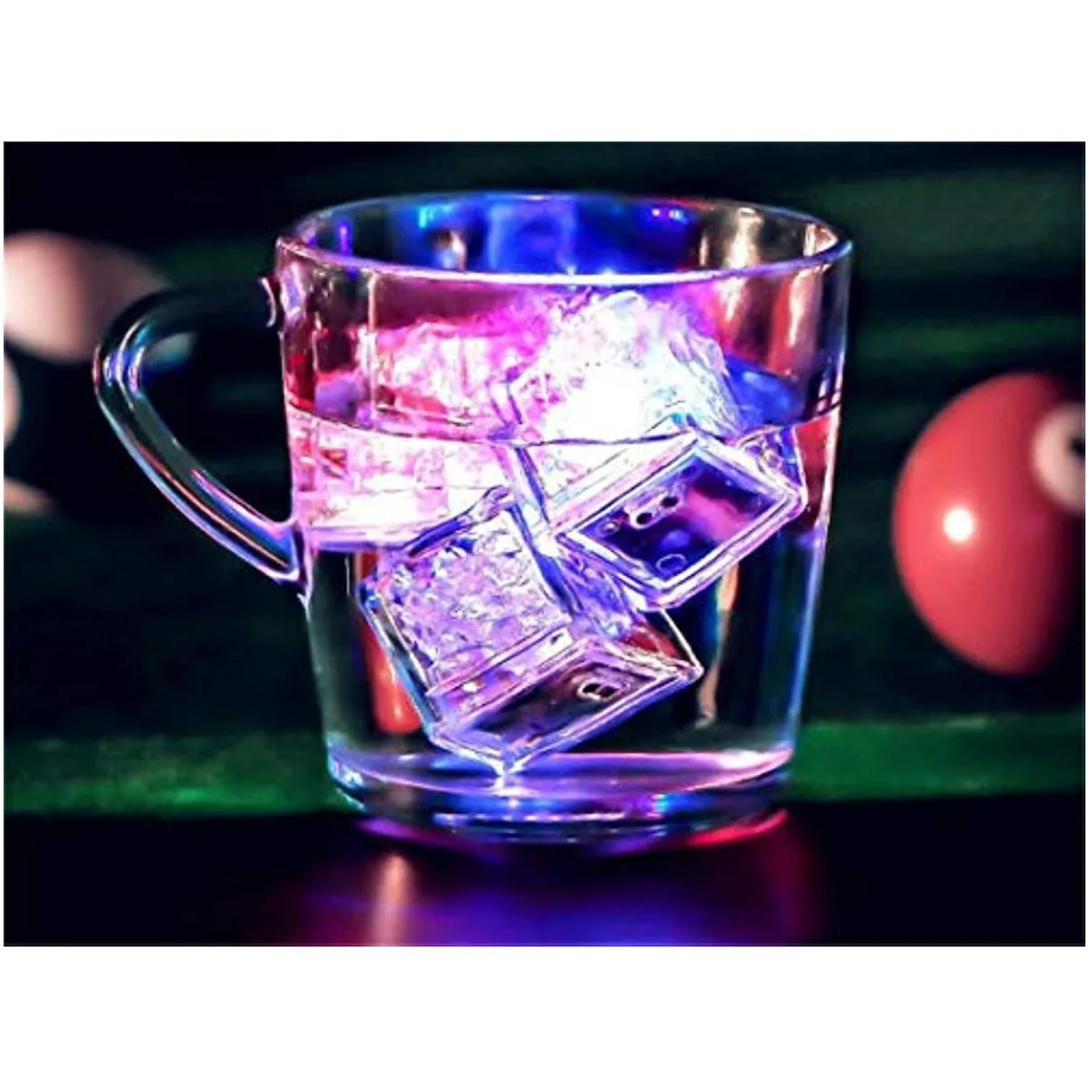 waterproof led ice cube toys multi color flashing glow in the dark led light up for bar club drinking party wine wedding decoration