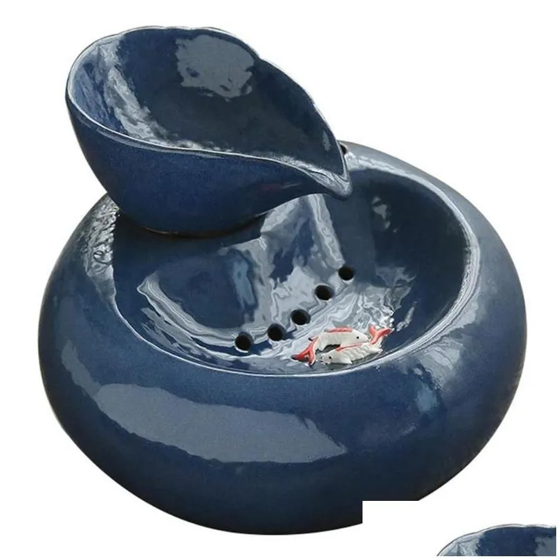 Cat Bowls & Feeders Cat Bowls Feeders Ceramics Drinking Feeder Electric Fountain Dog Bowl Matic Pet Water Dispenser Sink Home Garden P Dhedk