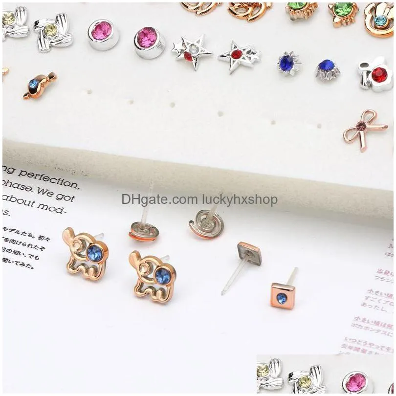 Stud Stud 100 Pairs Assorted Styles Polymer Clay Hypoallergenic Earrings Lot For Kids8107891 Jewelry Earrings Dhc1V