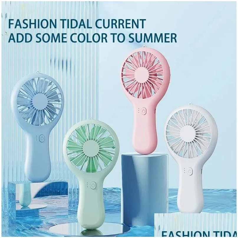 Party Favor Party Favor Handheld Small Fan Cooler Portable Usb Charging Mini Silent Desk Dormitory Office Student Gifts Long Home Gard Dhdga