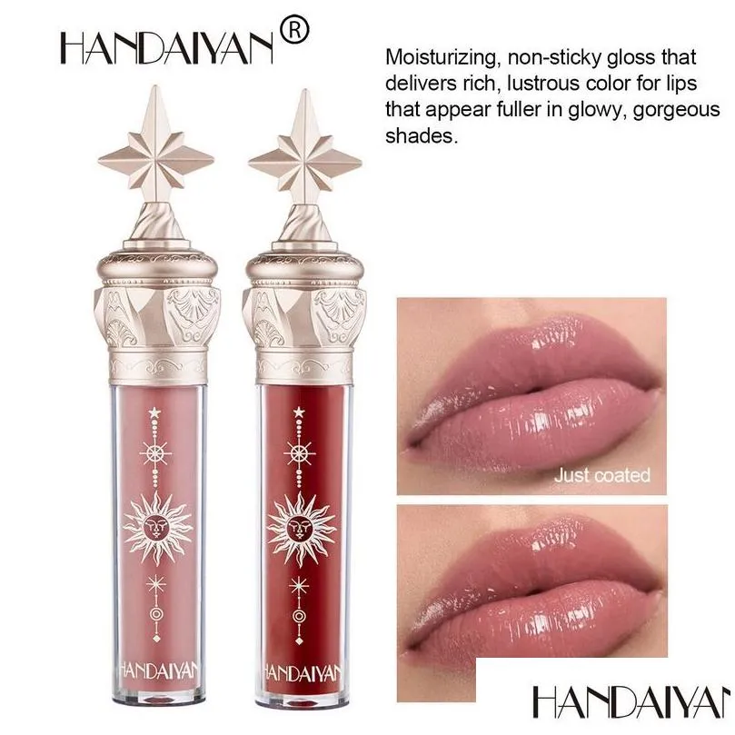 Lip Gloss Handaiyan 10 Colors Jelly Lip Gloss Plumper Makeup Moisturizing Nutritious Liquid Lipstick Volume Clear Make Up Cosmetic Hea Dh3Ap