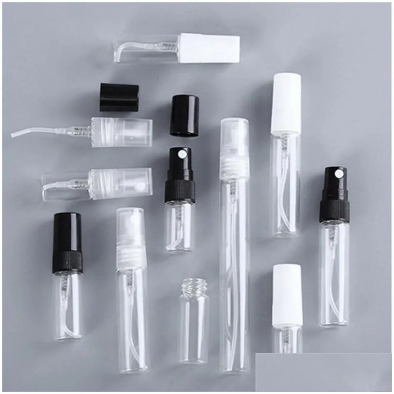 Packing Bottles Wholesale Glass Mini Travel Atomizer Refillable Spray Bottle Portable Per Vial Mist Empty Cosmetic Sample Gift Contain Dhl5K