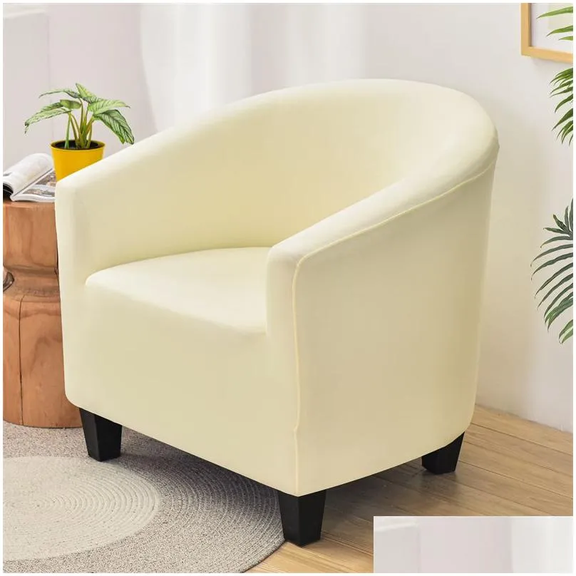 chair covers solid tub sofa cover stretch single club housses fauteuil slipcovers for living room elastic armchair protector