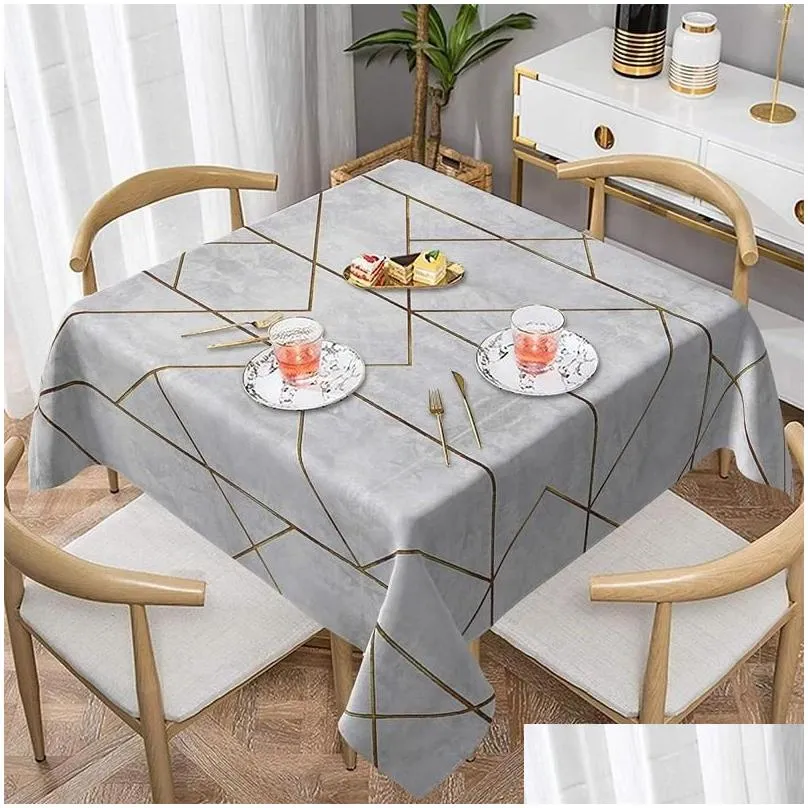 table cloth square 54x54 60x60 washable cover marble waterproof tablecloths for kitchen dining room wedding