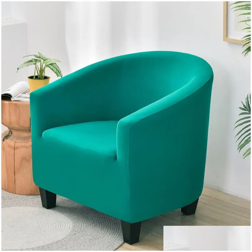 chair covers solid tub sofa cover stretch single club housses fauteuil slipcovers for living room elastic armchair protector