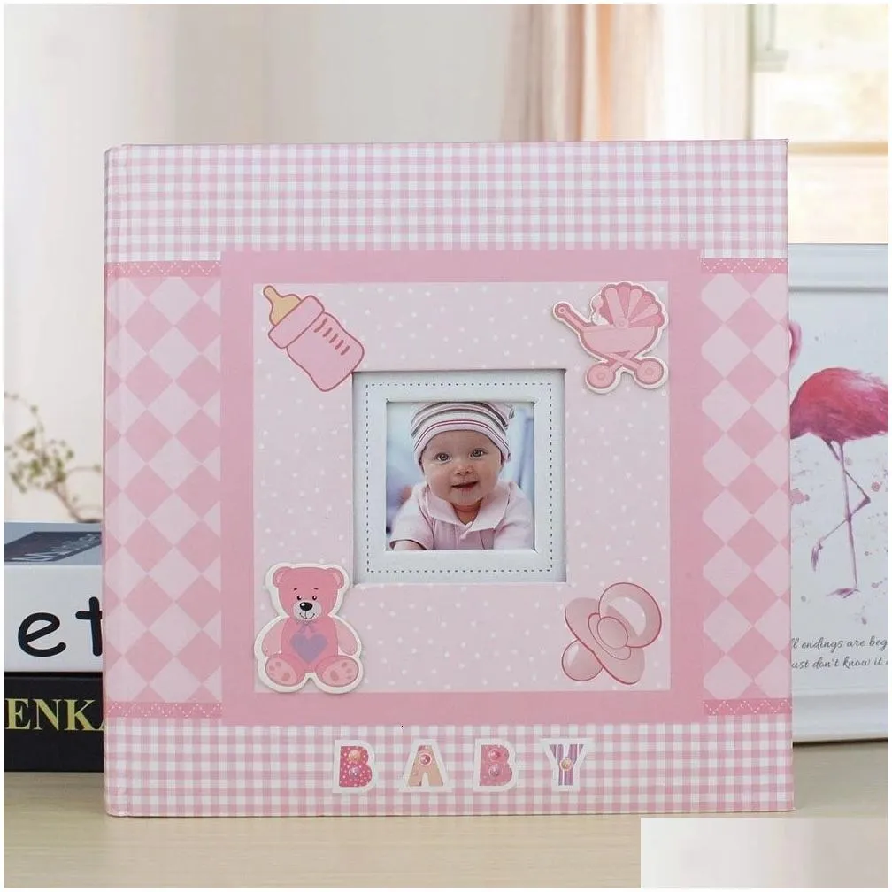 Picture Frames Picture Frames Baby Growth Commemorative Album Garten Graduation Gift Postcard Storage Birthday 6-Inch Po 200 Sheets Ba Dh74S