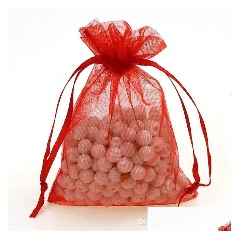 Jewelry Pouches, Bags Dstring Organza Bags Gift Wrap Bag Pouch Jewelry Candy Package Mix Color Jewelry Jewelry Packing Display Dhcsz