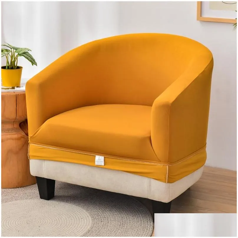 chair covers solid tub sofa cover stretch single club housses fauteuil slipcovers for living room elastic armchair protector