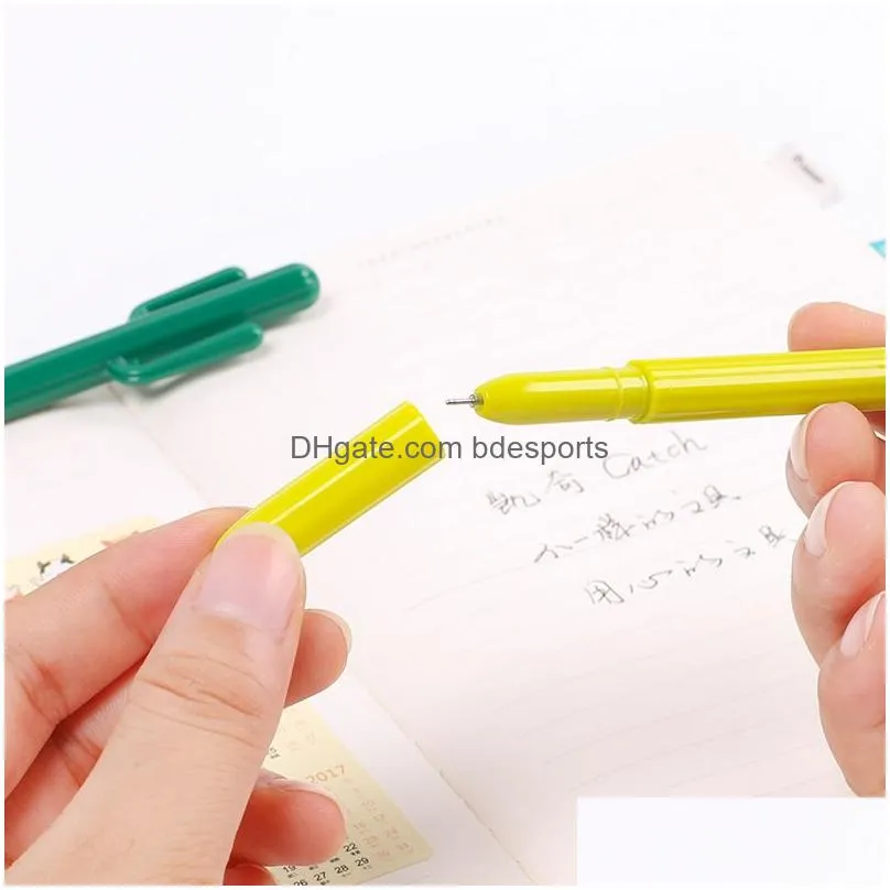 Gel Pens Wholesale Cactus Pen South Korea Stationery Cartoon Cute Gel Pens Student Prize Selling Gifts Office School Business Industri Dhkch