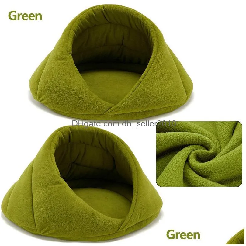 Kennels & Pens Warm Pet Soft Suitable Fleece Bed House For Dog Cushion Cat Slee Bag Nest High Quality 10C15 Y200330 Home Garden Pet Su Dhaer