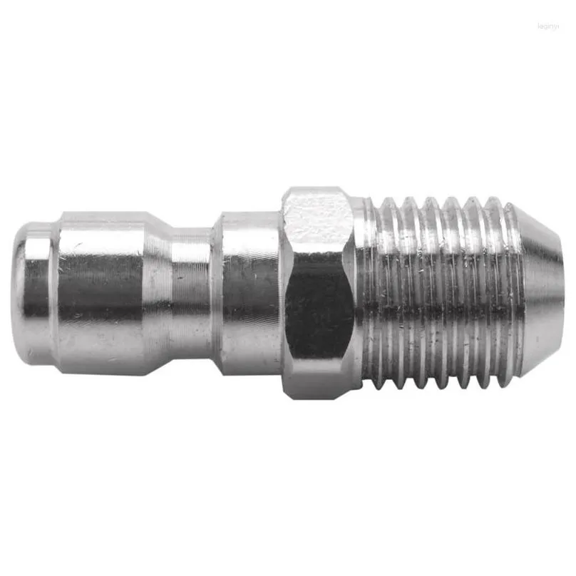 watering equipments 4 packs npt 1/4 inch stainless steel quick connector pressure washers coupler nipples plug male fitting