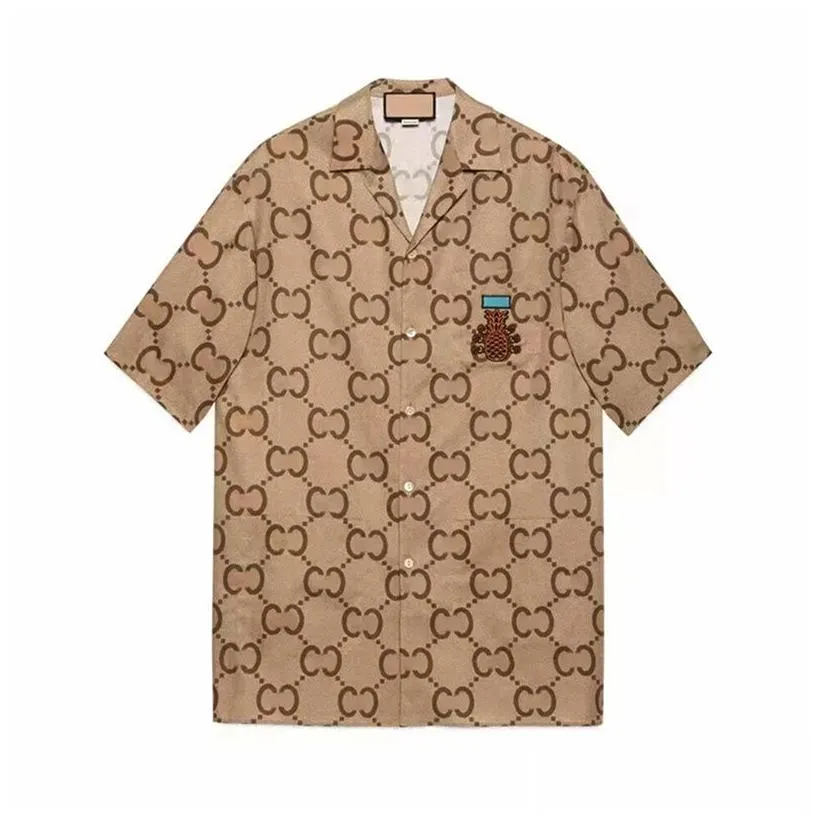 men women casual shirts summer hawaii style button lapel cardigan short sleeve oversized shirt blouses tops brand designer design loose