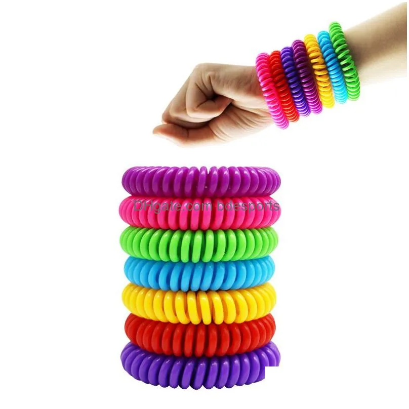 Pest Control Mosquito Repellent Bracelet Pest Control Bracelets Insect Protection Cam Waterproof Spiral Wrist Band Outdoor Indoor 8 Co Dh4Eg