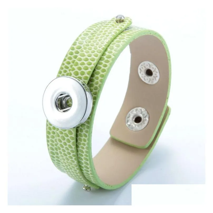  wholesale est design ginger snap bracelet snap buttons leather bracelets for women fit 18mm rivca snaps jewelry