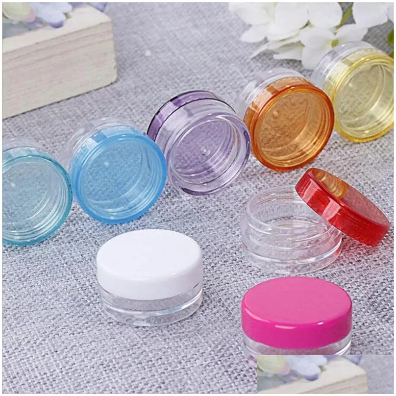 Packing Bottles Wholesale 3G 5G Plastic Pot Jars Mini Cosmetic Bottles Container Empty Clear Refillable Makeup Bottle With Screw Cap L Dh3Py