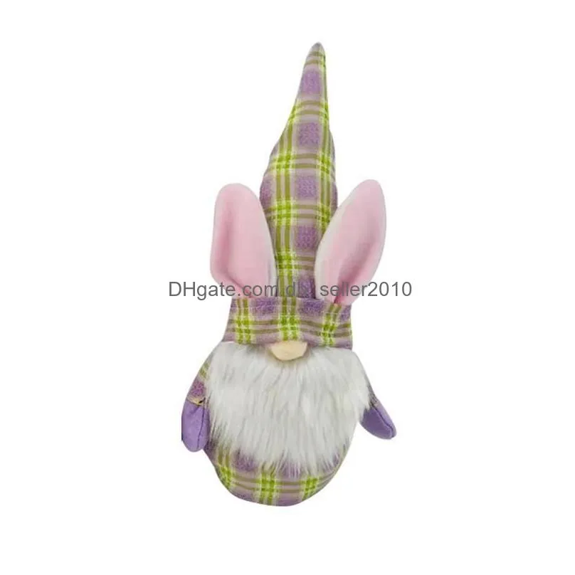 Party Favor Easter Bunny Gnomes Plush Faceless Doll Home Decorations Present Spring Gift Stuffed Cartoon Diy Holiday Ornament Home Gar Dhep6