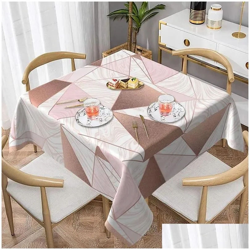 table cloth square 54x54 60x60 washable cover marble waterproof tablecloths for kitchen dining room wedding