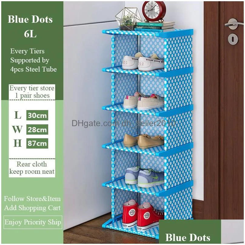 Storage Holders & Racks Standing Shoe Rack Dustproof Shoes Cabinet Assemble Organizer Shelf Top-Quality Corner Closet Holder Amazing 2 Dha16