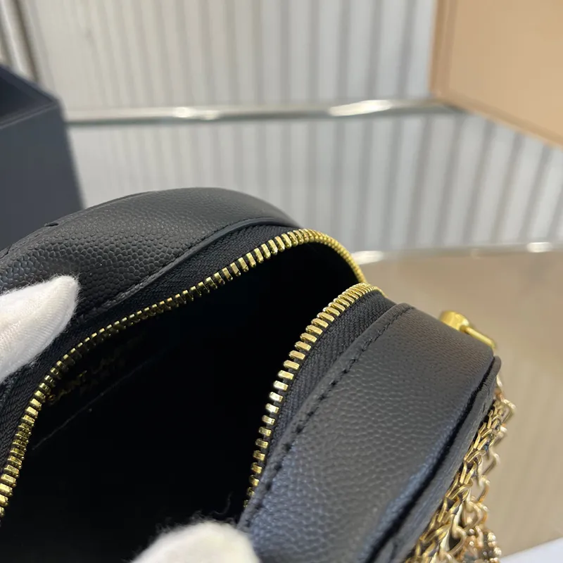 Luxurys Designers Mini Round Crossbody Bags France Brand Fashion Y-shaped Seam Women Solid Color Shoulder Bag High Quality Genuine Leather Designer Chain Bag