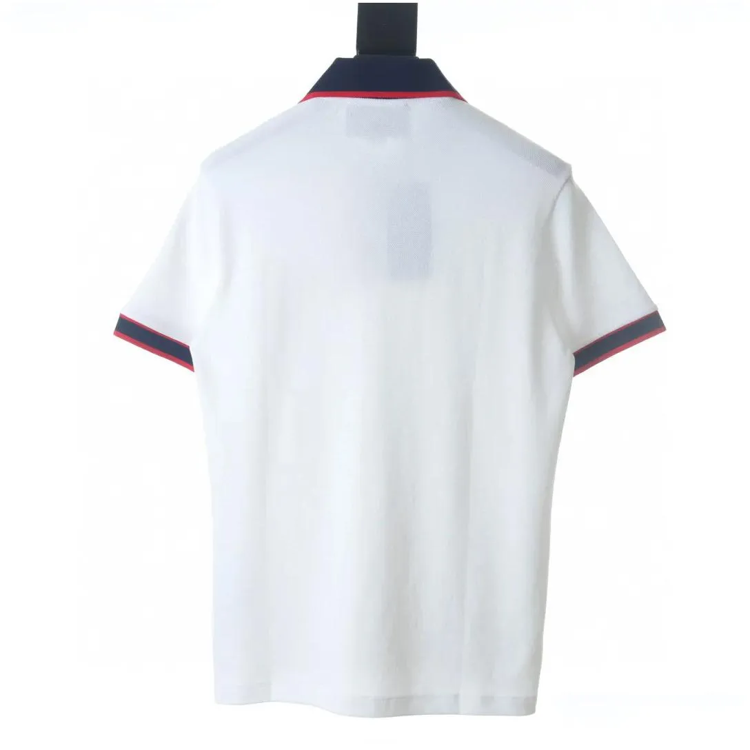 mens plus tees polos round neck embroidered and printed polar style summer wear with street pure cotton r1d2f